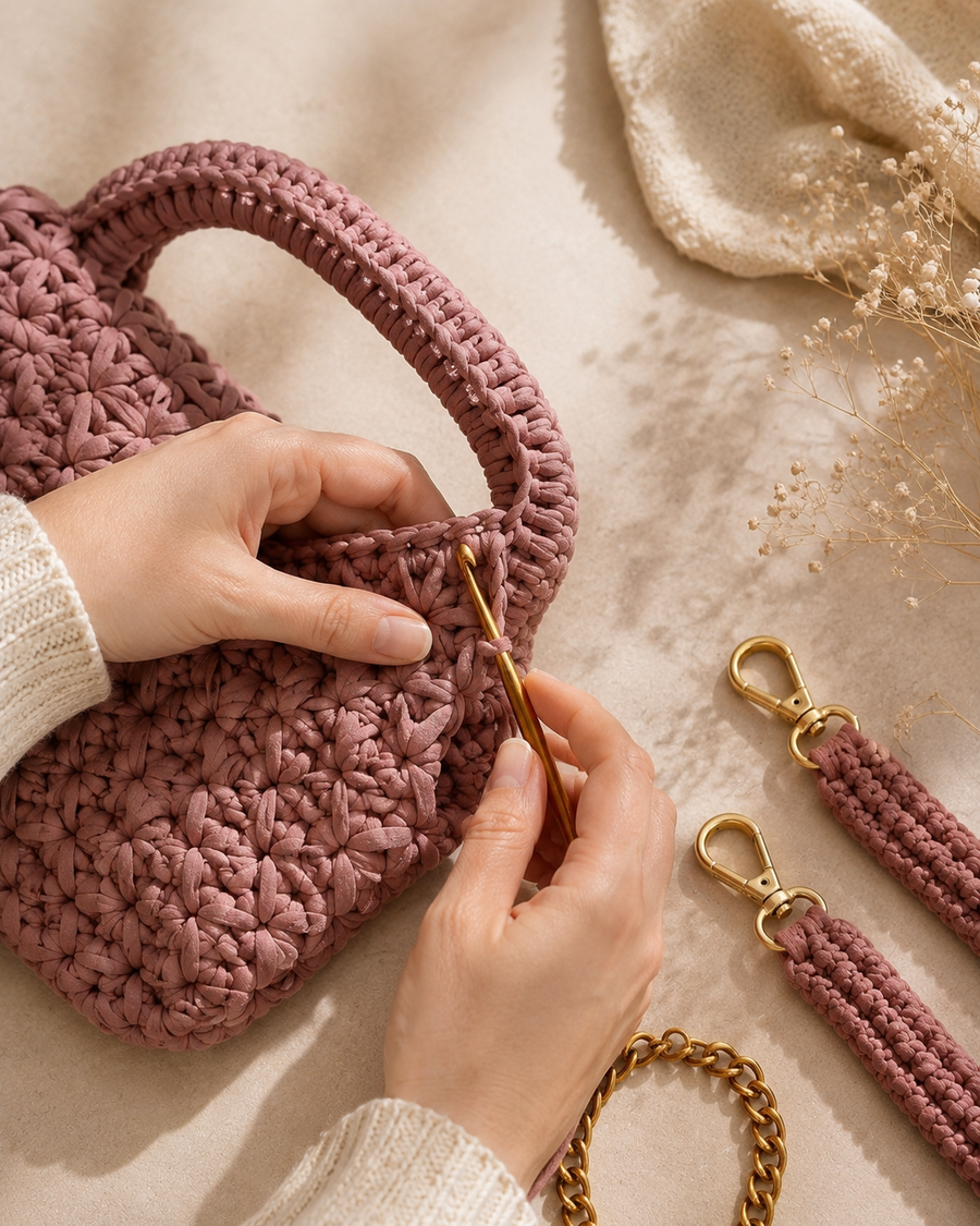 Controllo della forma durante la lavorazione di una borsa artigianale Niu Bags