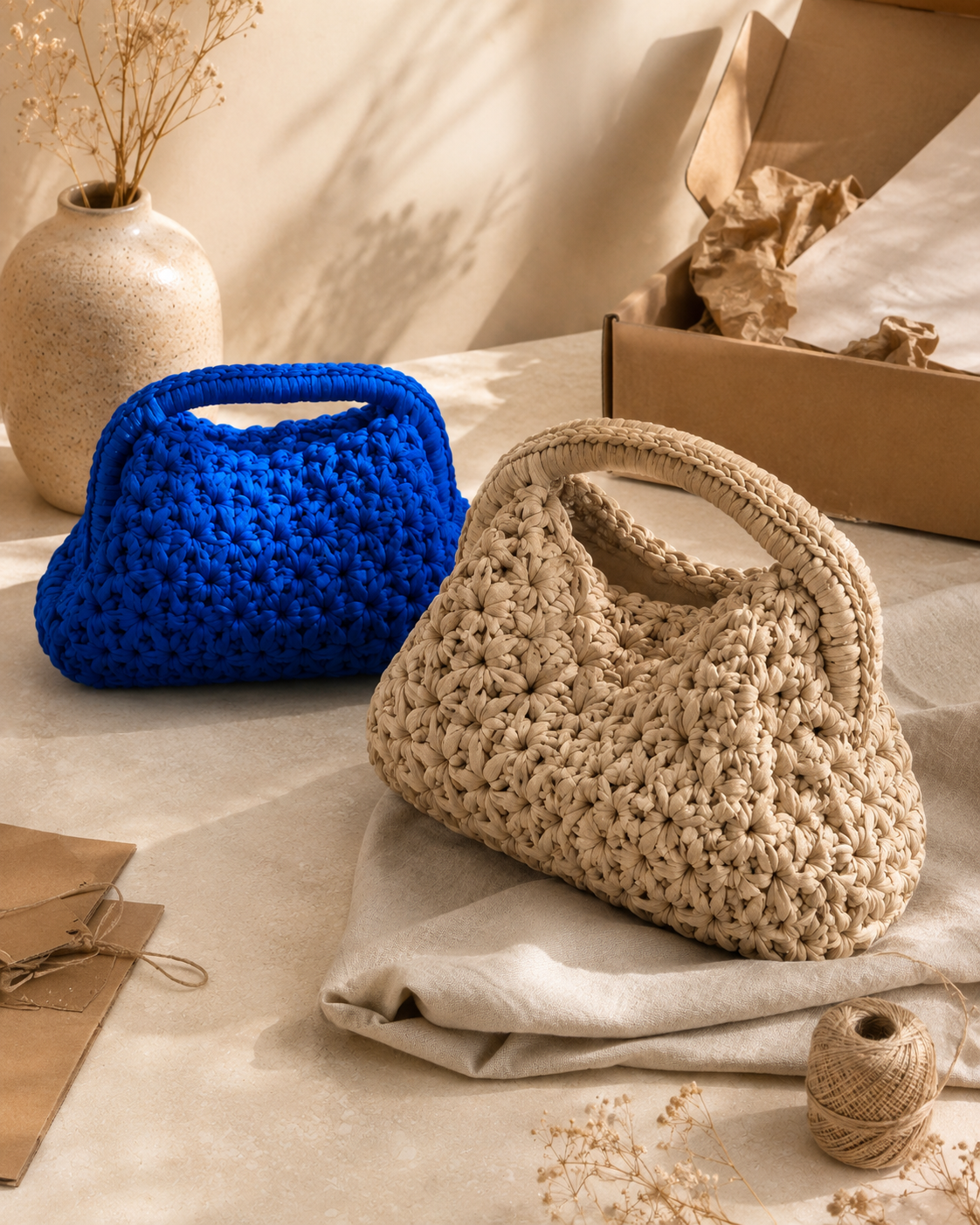 Borse artigianali Niu Bags con materiali selezionati e packaging riciclabile